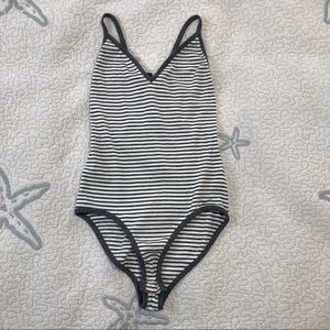 Gray and White Bodysuit from Boutique